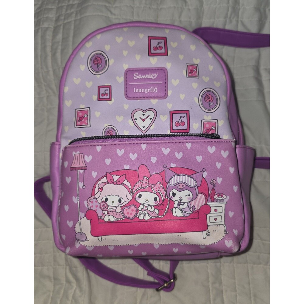Loungefly sanrio hello kitty and friends purple mini backpack bookbag purse!